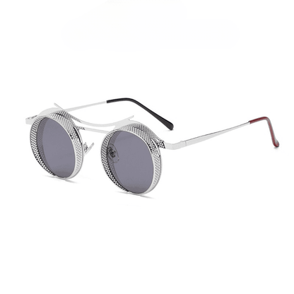 Archimedes Steampunk Round Sunglasses Sunglasses - The Burner Shop