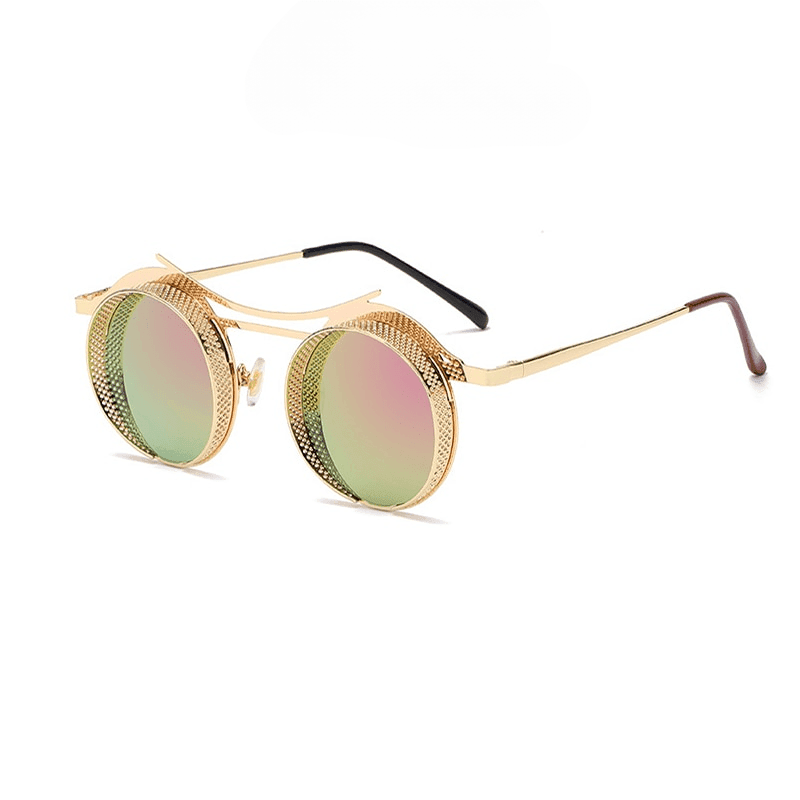 Archimedes Steampunk Round Sunglasses Sunglasses - The Burner Shop