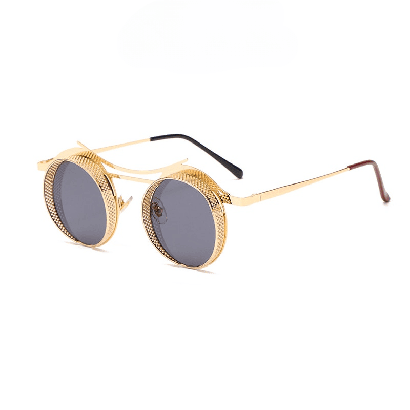Archimedes Steampunk Round Sunglasses Sunglasses - The Burner Shop