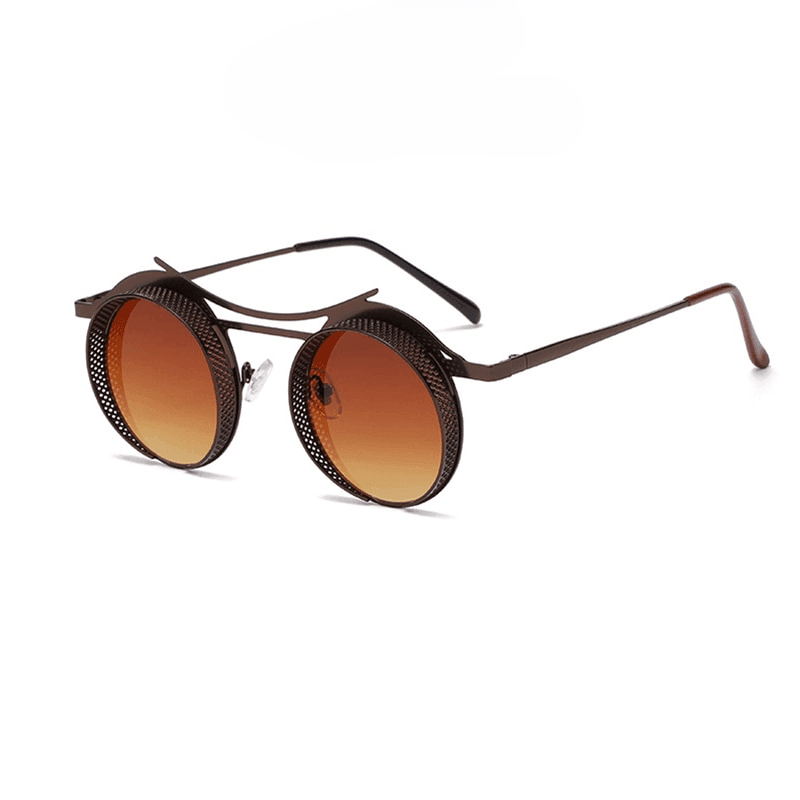 Archimedes Steampunk Round Sunglasses Sunglasses - The Burner Shop
