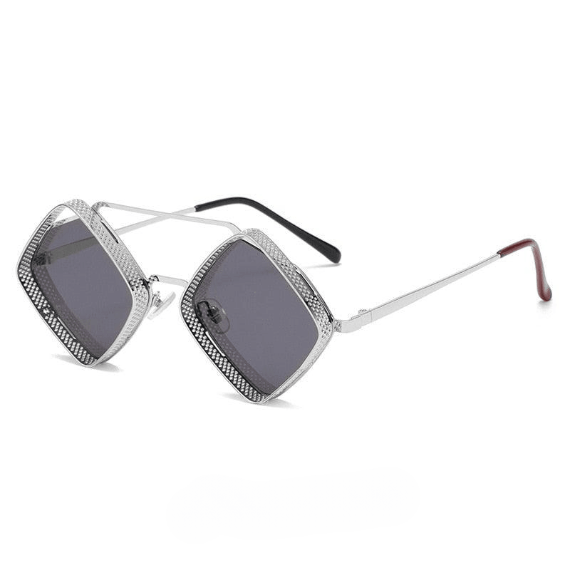 Berta Steampunk Diamond Sunglasses Sunglasses - The Burner Shop