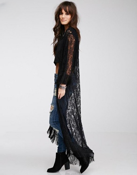 Bohemian Loose Tassel Cardigan