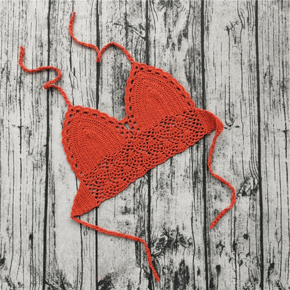 Boho Chic Crochet Lace Knit Cami Tops - The Burner Shop