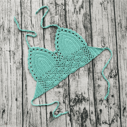 Boho Chic Crochet Lace Knit Cami Tops - The Burner Shop