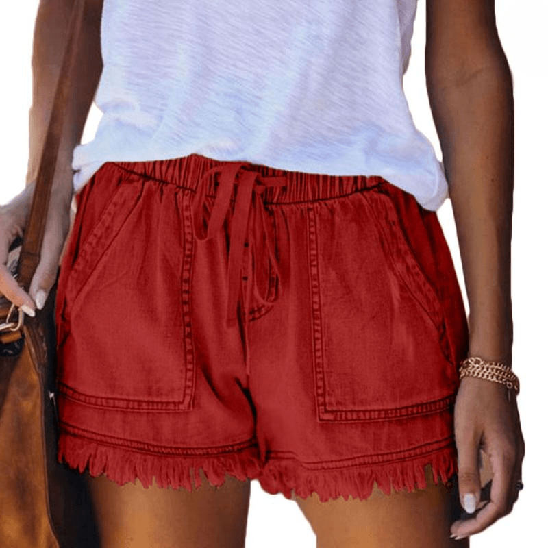 Boho High Waisted Denim Short Shorts - The Burner Shop