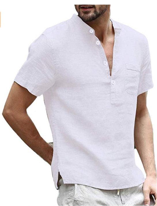Boho Long Sleeve Linen Shirt Shirts - The Burner Shop