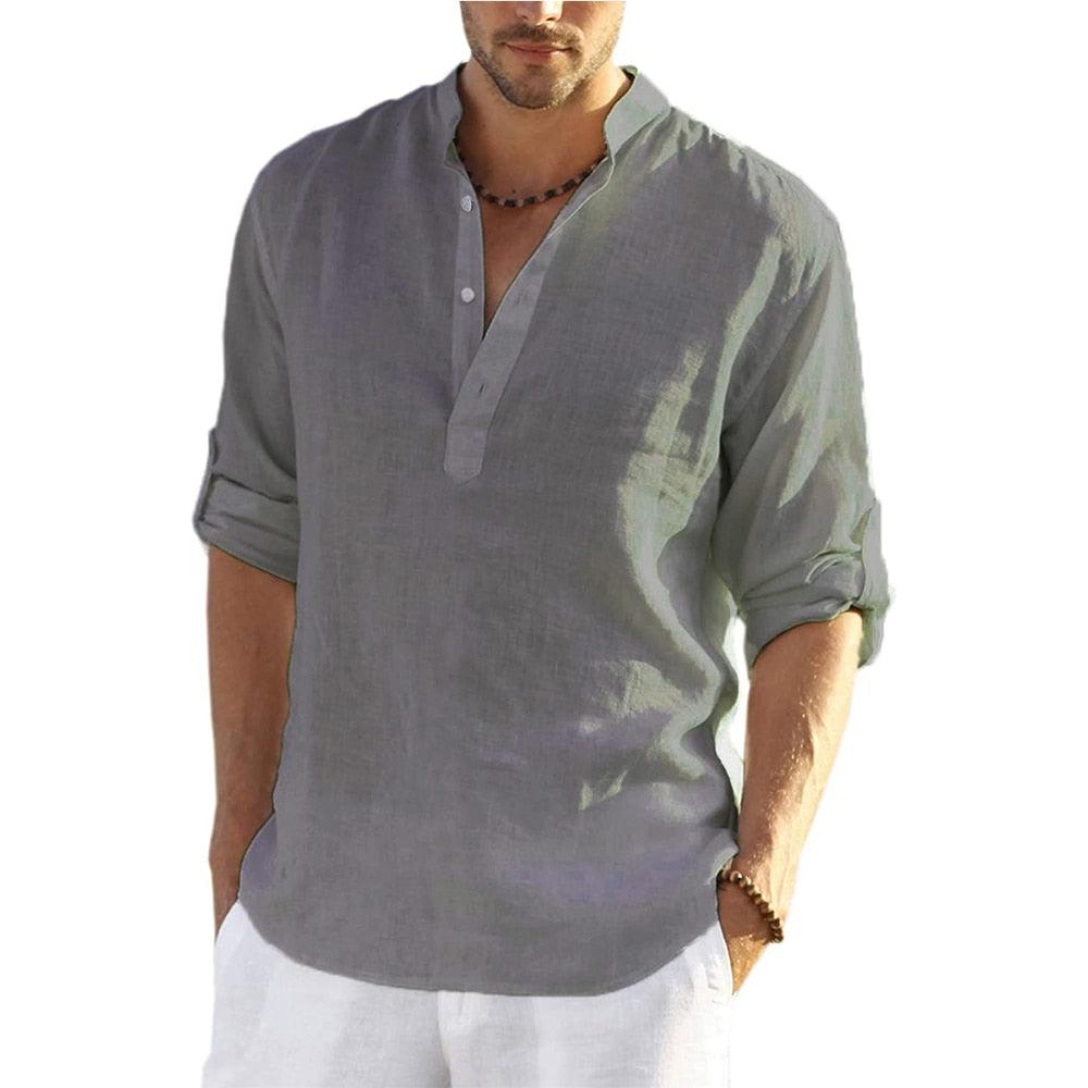 Boho Loose Cotton Shirt Shirts - The Burner Shop