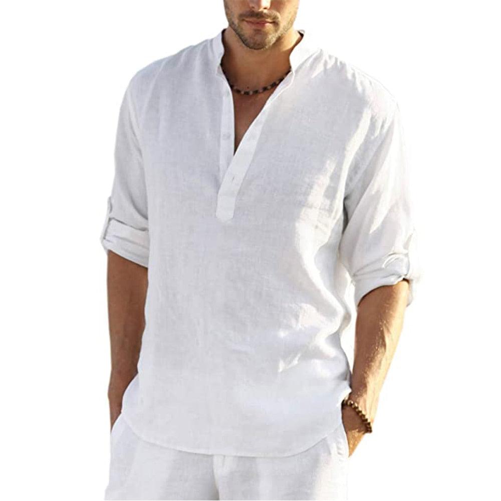 Boho Loose Cotton Shirt Shirts - The Burner Shop