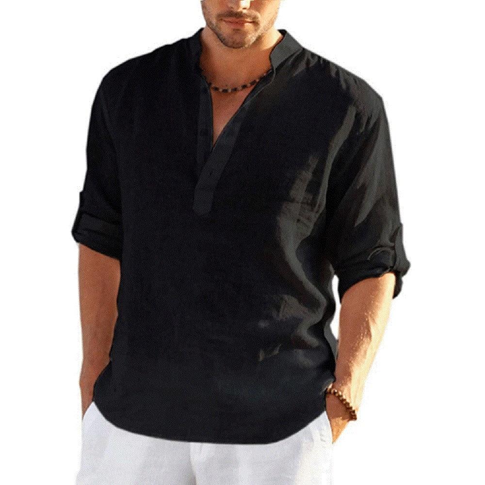 Boho Loose Cotton Shirt Shirts - The Burner Shop