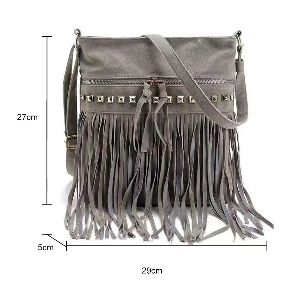 Crossbody Shoulder Bag with Tassels Bags - The Burner Shop