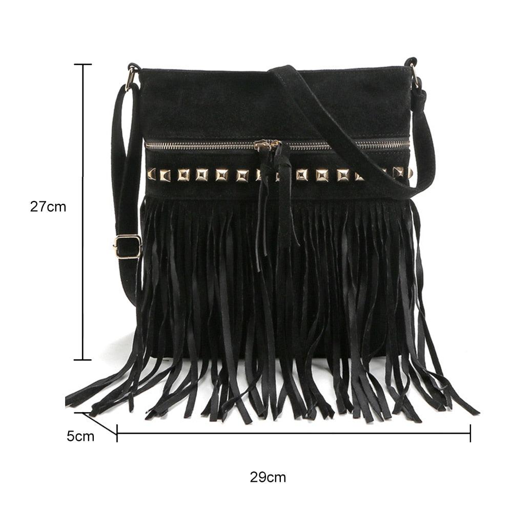 Crossbody Shoulder Bag with Tassels Bags - The Burner Shop