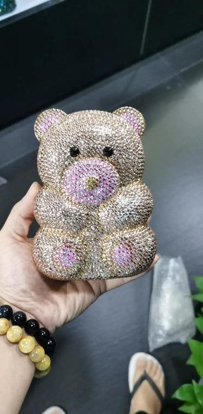 Crystal Teddy Bear Hard Case Bags Bags - The Burner Shop