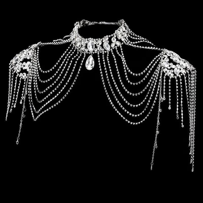Festival Bridal Shoulder Strap Chain Body Jewelry - The Burner Shop