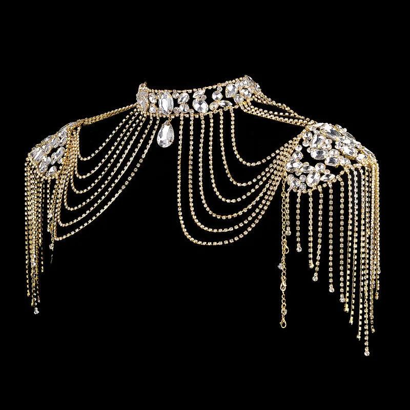 Festival Bridal Shoulder Strap Chain Body Jewelry - The Burner Shop