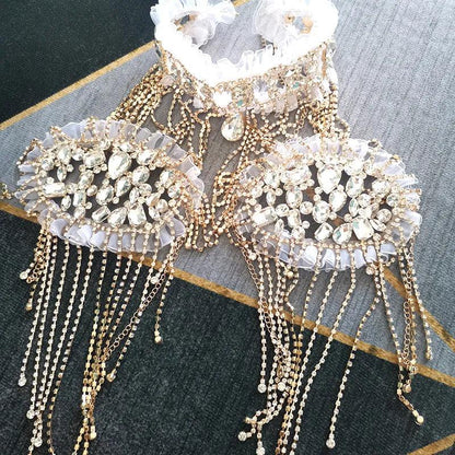 Festival Bridal Shoulder Strap Chain Body Jewelry - The Burner Shop