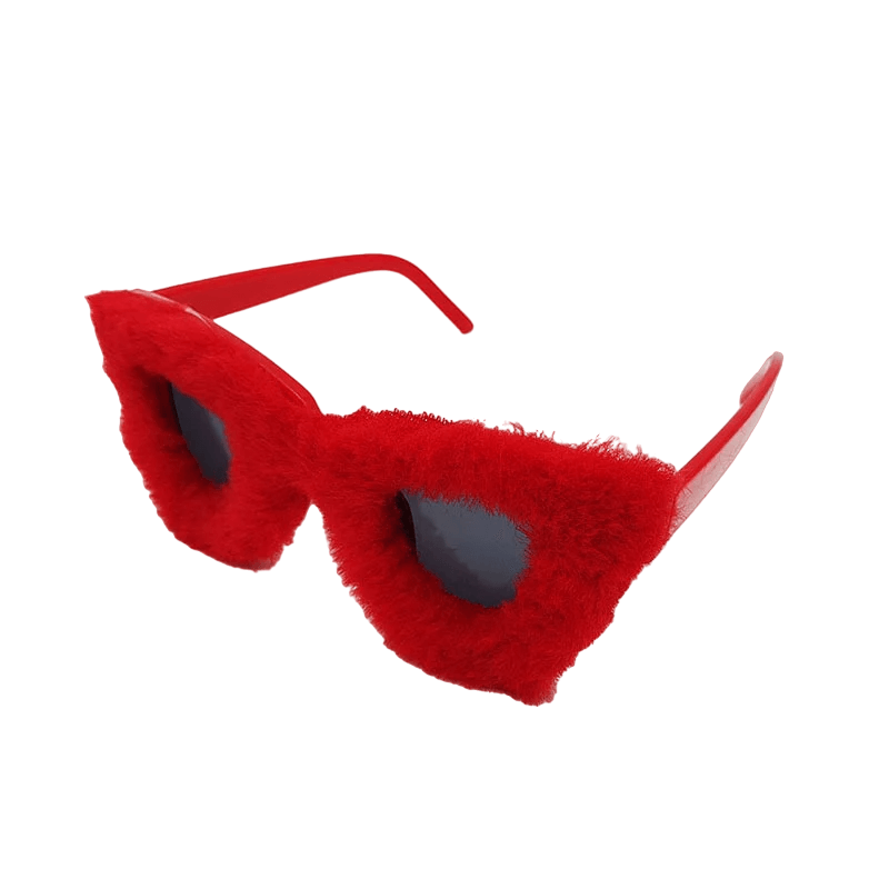 Fluffy Funky Cat Eye Sunglasses Sunglasses - The Burner Shop
