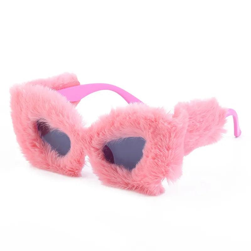 Fluffy Funky Cat Eye Sunglasses Sunglasses - The Burner Shop