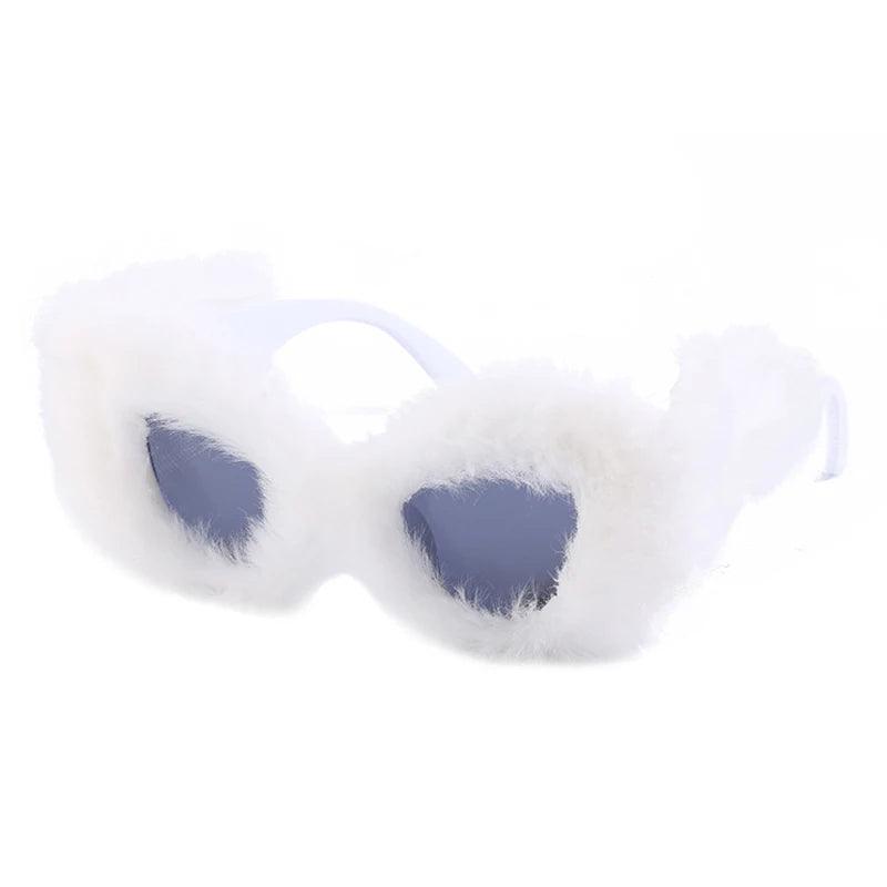 Fluffy Funky Cat Eye Sunglasses Sunglasses - The Burner Shop