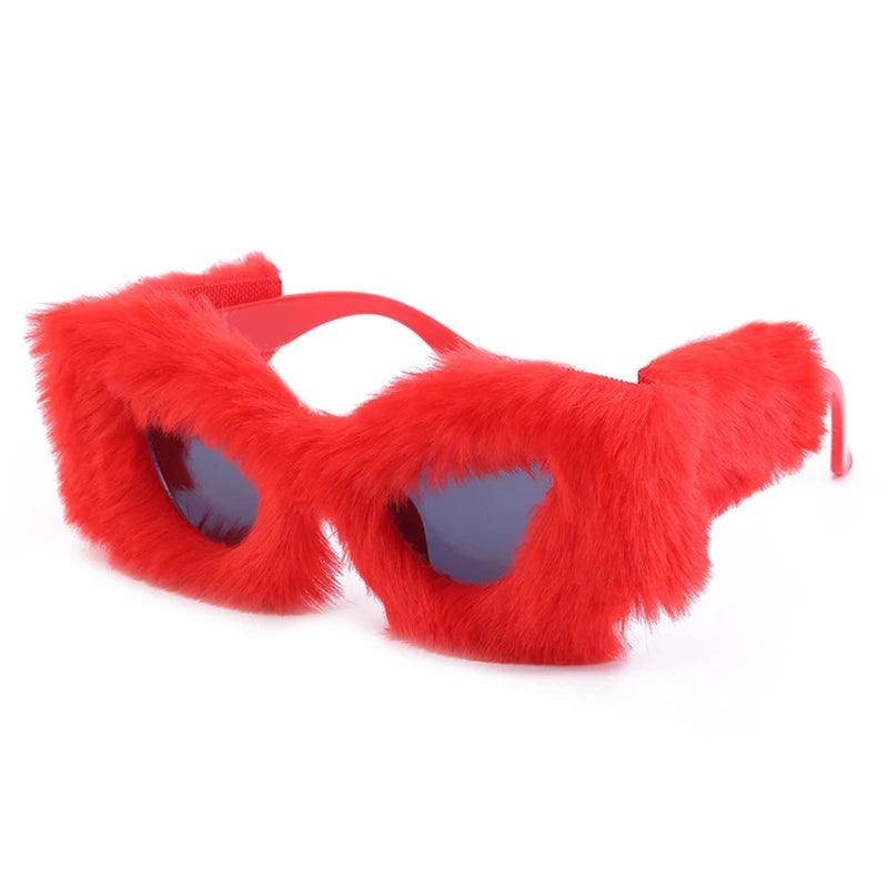 Fluffy Funky Cat Eye Sunglasses Sunglasses - The Burner Shop