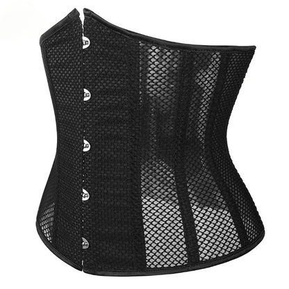 Goth Black Mesh Corset Top Corsets - The Burner Shop