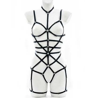 Gothic Leather Body Harness Body Harness - The Burner Shop