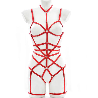 Gothic Leather Body Harness Body Harness - The Burner Shop