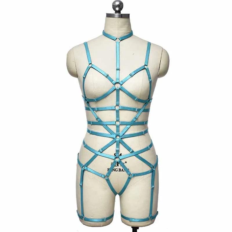 Gothic Leather Body Harness Body Harness - The Burner Shop
