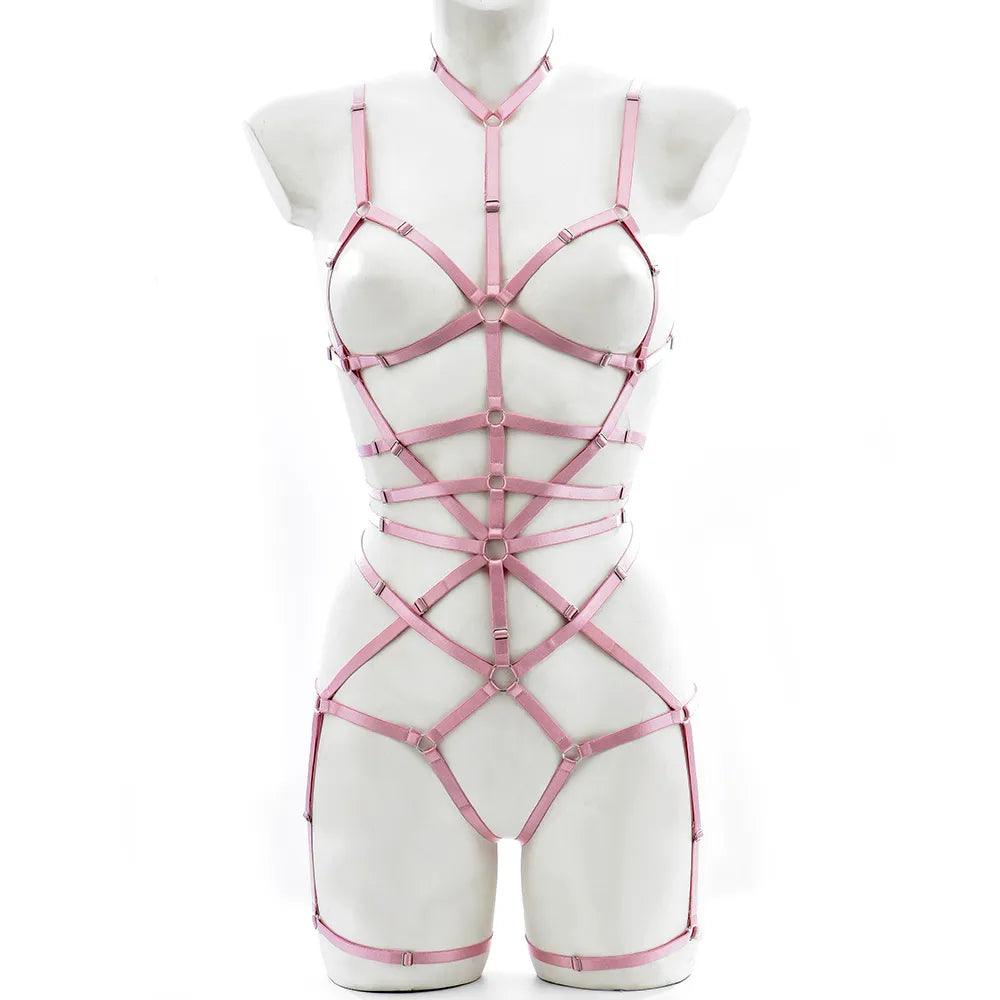 Gothic Leather Body Harness Body Harness - The Burner Shop