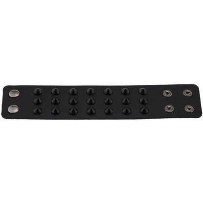 Gothic Spike Rivets Leather Wristband Bracelets - The Burner Shop
