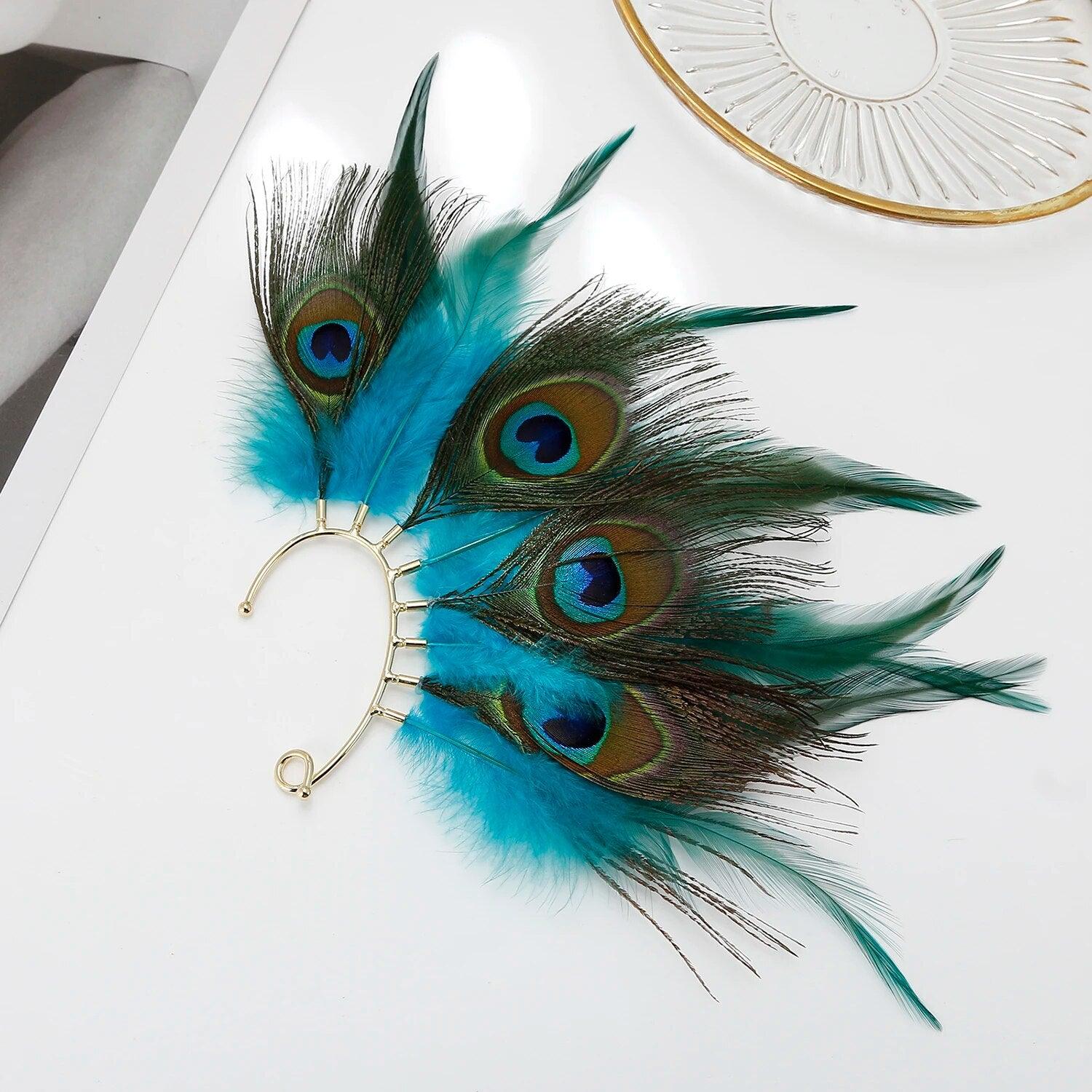 Handmade Bohemian Feather Ear Cuffs – The Burner Shop