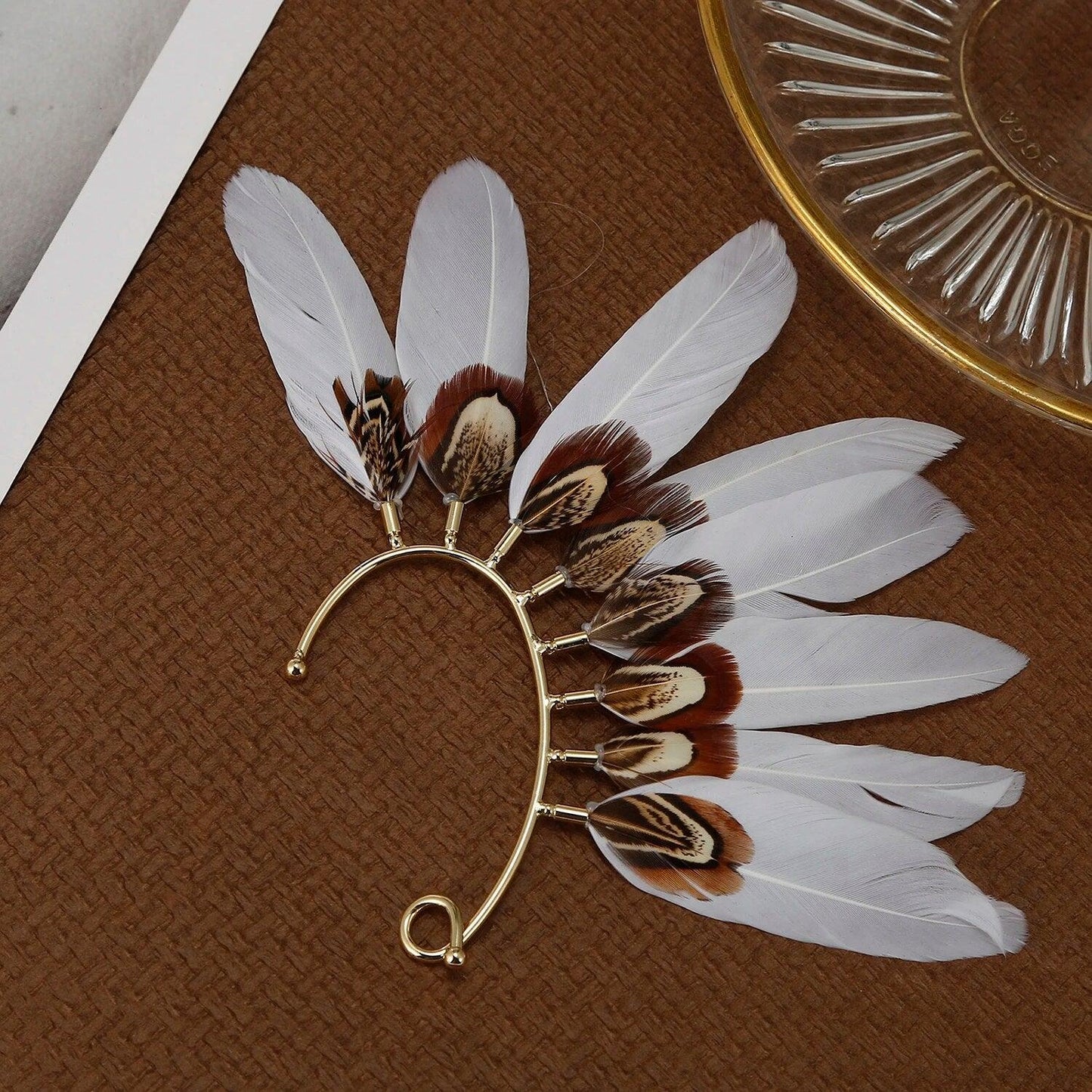 Handmade Bohemian Feather Ear Cuffs Ear Cuff - The Burner Shop