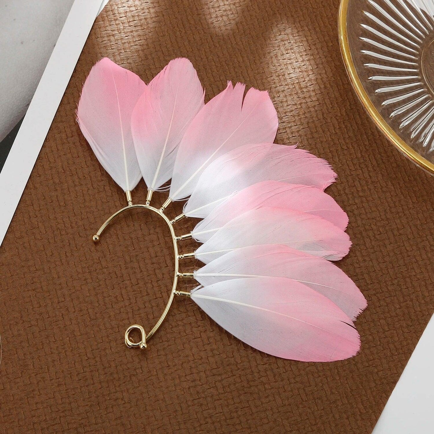 Handmade Bohemian Feather Ear Cuffs Ear Cuff - The Burner Shop