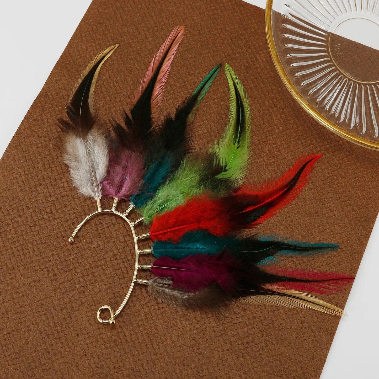 Handmade Bohemian Feather Ear Cuffs Ear Cuff - The Burner Shop