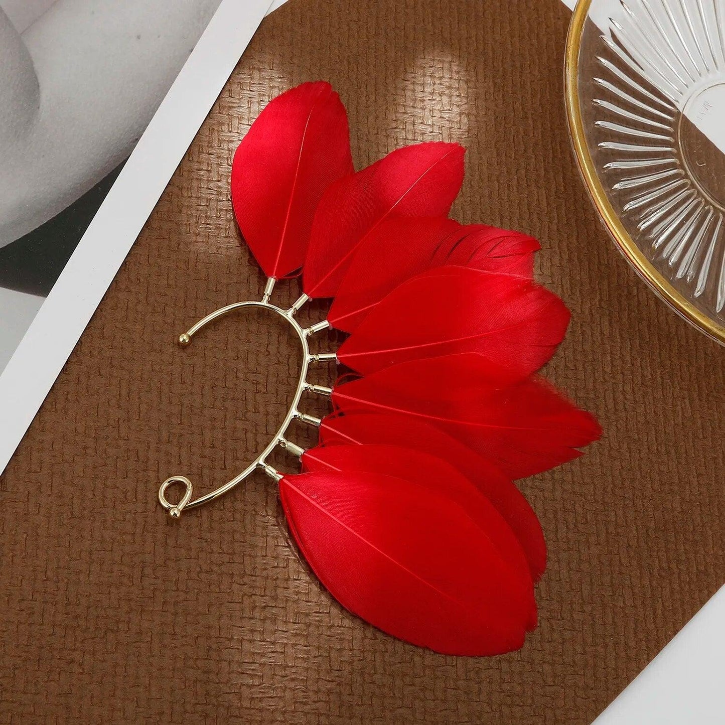 Handmade Bohemian Feather Ear Cuffs Ear Cuff - The Burner Shop