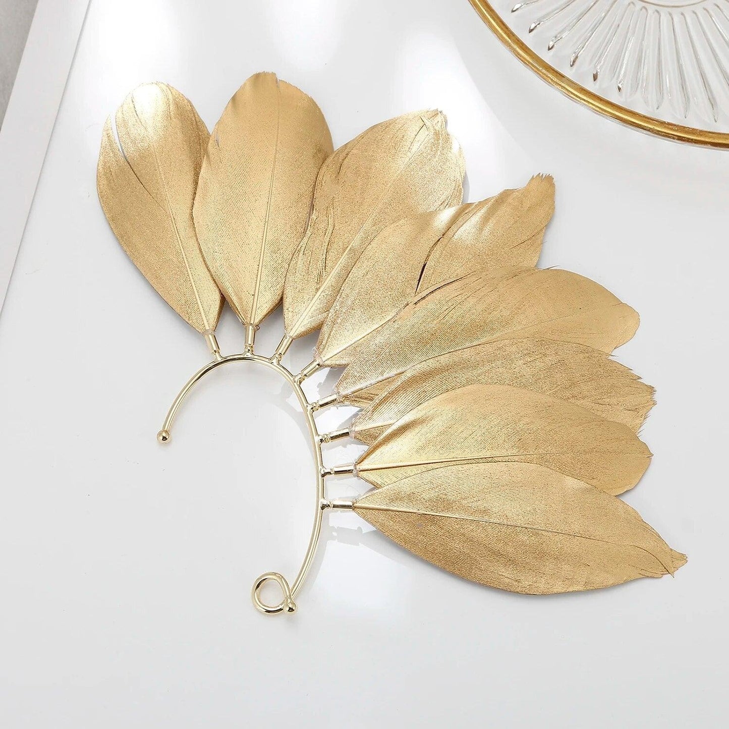 Handmade Bohemian Feather Ear Cuffs Ear Cuff - The Burner Shop