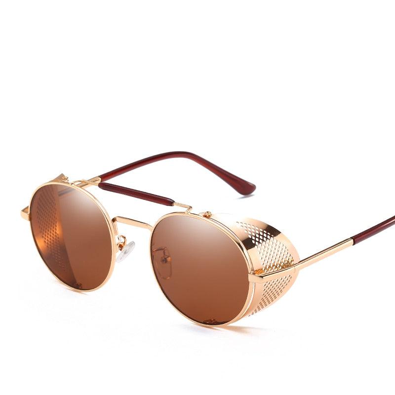 Jax Steampunk Round Sunglasses Sunglasses - The Burner Shop