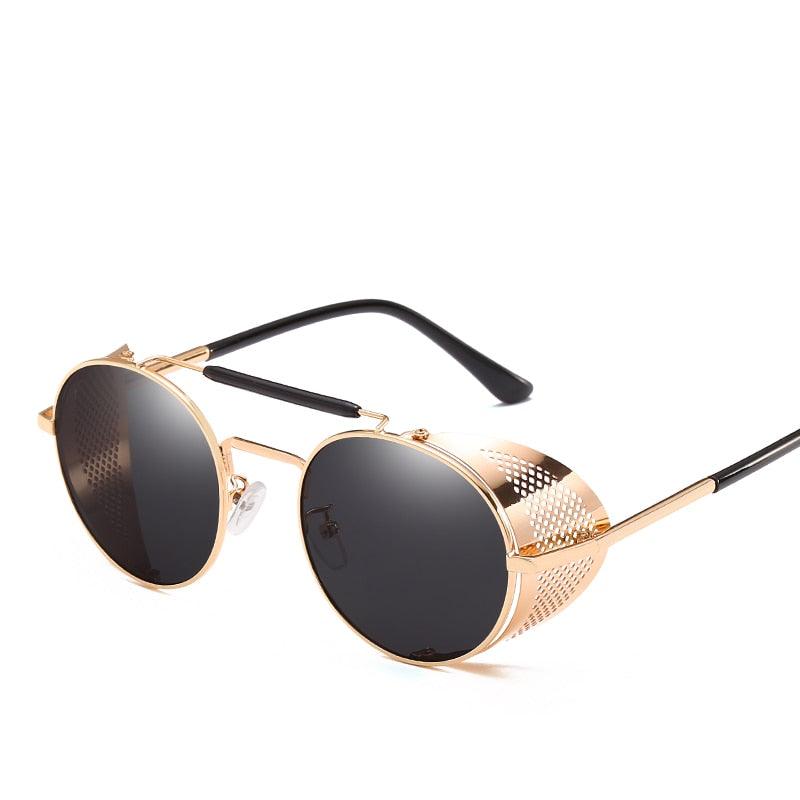 Jax Steampunk Round Sunglasses Sunglasses - The Burner Shop