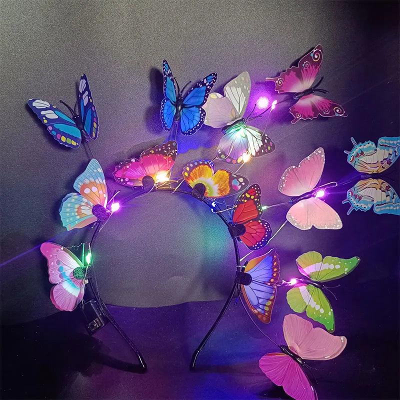 Magical Butterfly LED Head Piece Head Piece - The Burner Shop