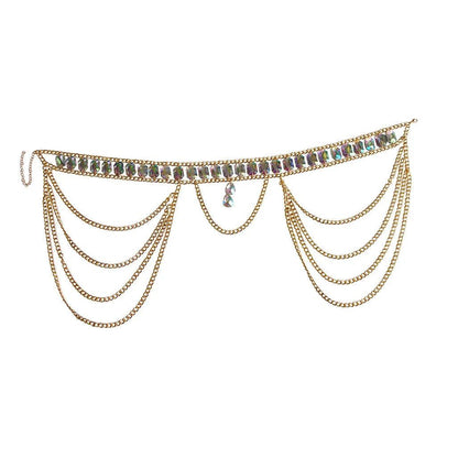 Multilayer Chains Acrylic Belt Belts - The Burner Shop