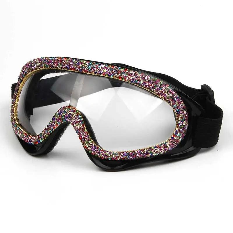 Oversized Rhinestone Festival Goggles Goggles - The Burner Shop