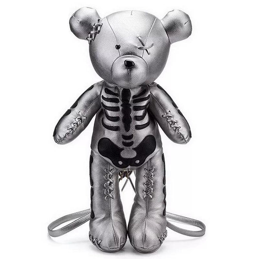 Punk Skeleton Bear Backpack Backpacks - The Burner Shop
