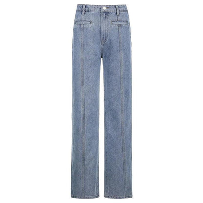 Retro Five Pointed Star Jeans Jeans - The Burner Shop