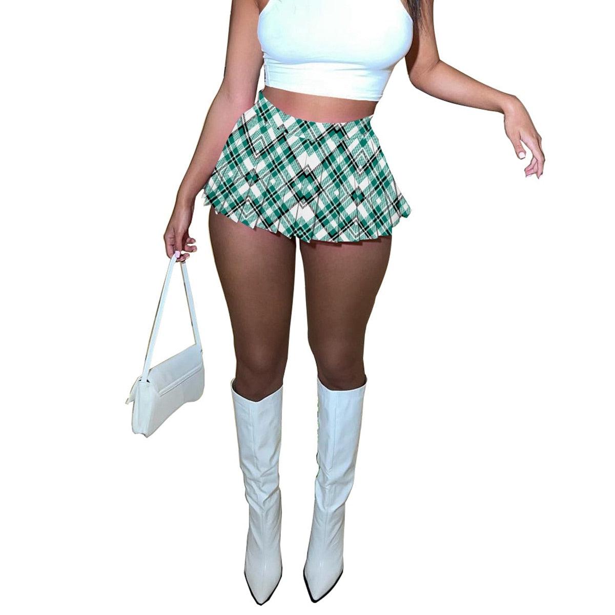 Sexy High Waist Mini Pleated Skirts Skirts - The Burner Shop