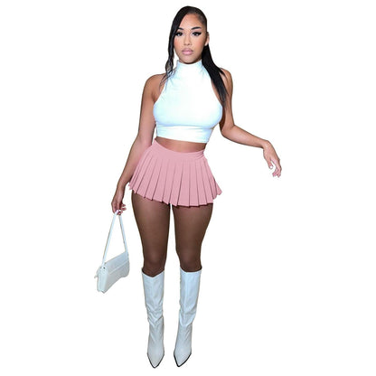 Sexy High Waist Mini Pleated Skirts Skirts - The Burner Shop