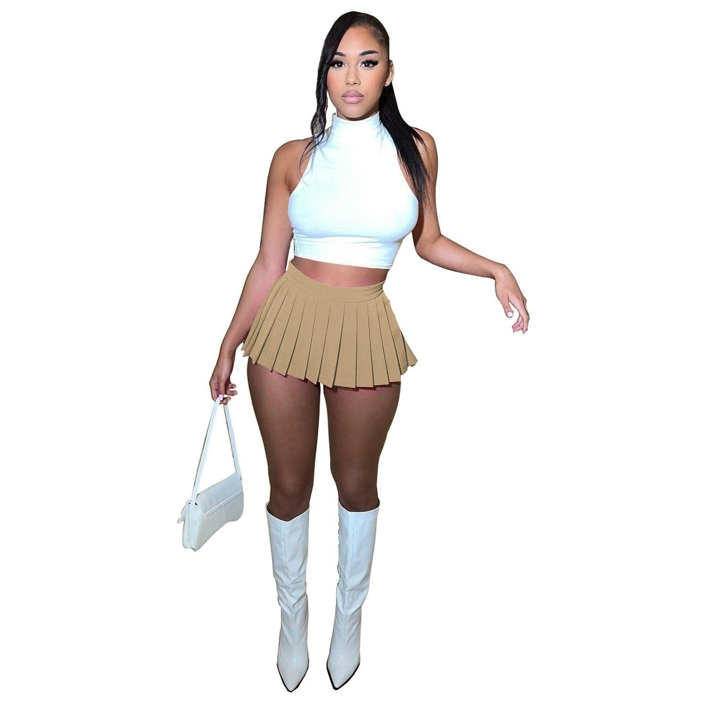 Sexy High Waist Mini Pleated Skirts Skirts - The Burner Shop