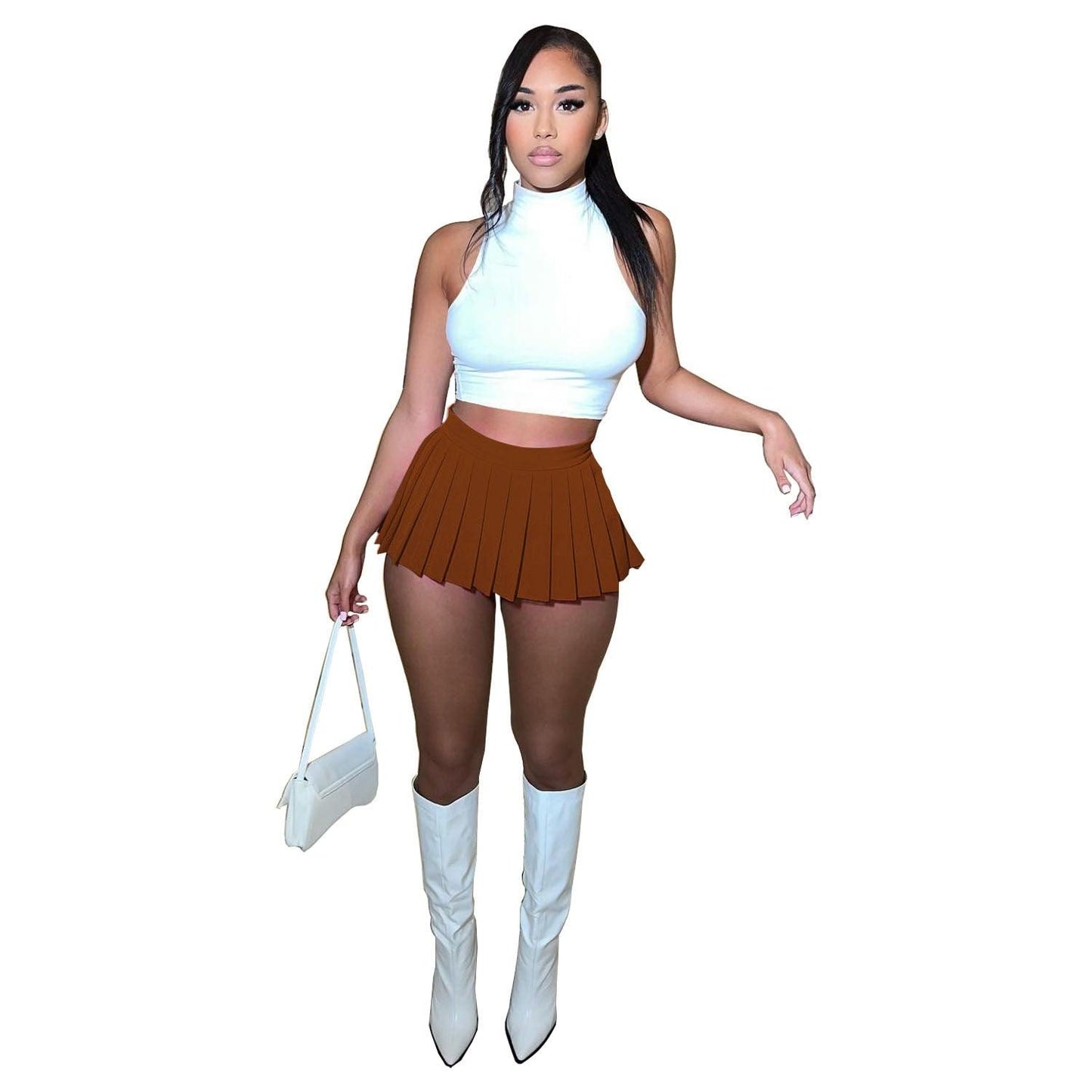 Sexy High Waist Mini Pleated Skirts Skirts - The Burner Shop
