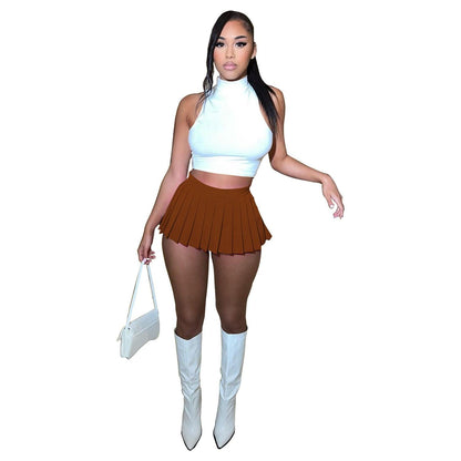 Sexy High Waist Mini Pleated Skirts Skirts - The Burner Shop
