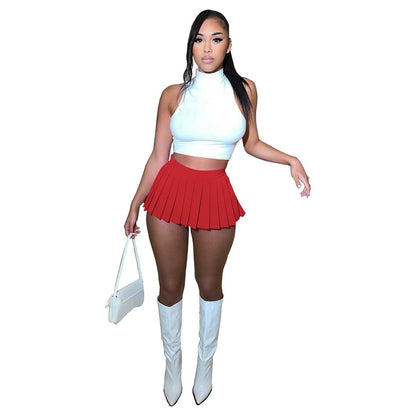 Sexy High Waist Mini Pleated Skirts Skirts - The Burner Shop