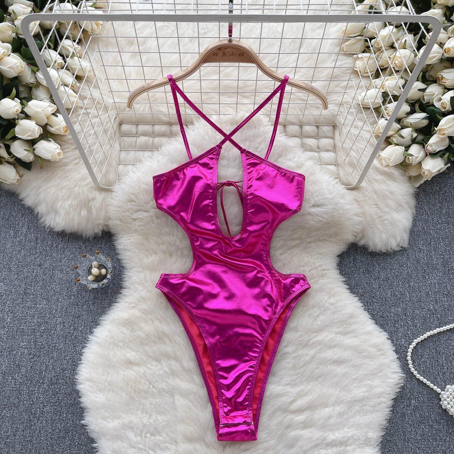 Sexy Metallic Backless Bodysuit Bodysuits - The Burner Shop