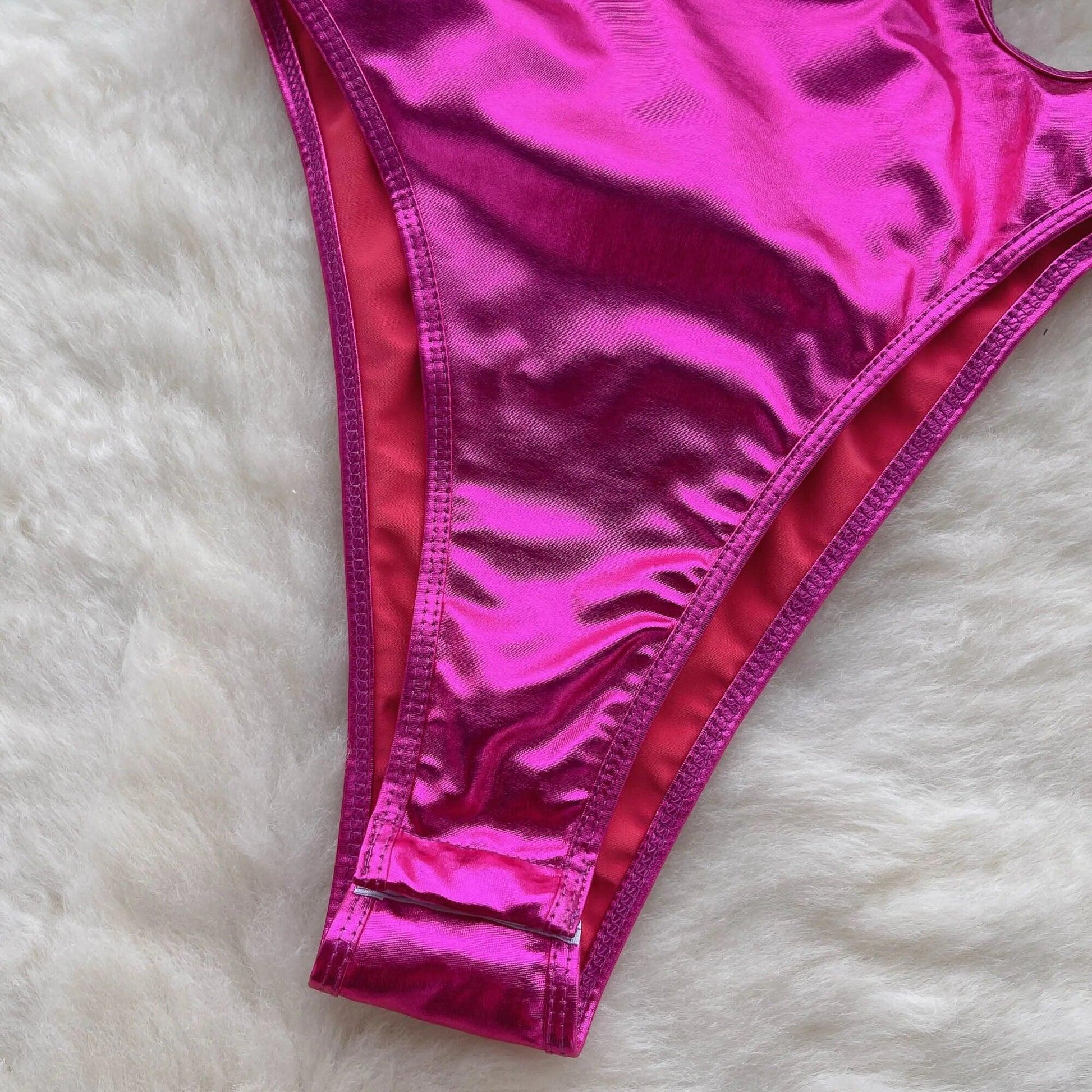 Sexy Metallic Backless Bodysuit Bodysuits - The Burner Shop